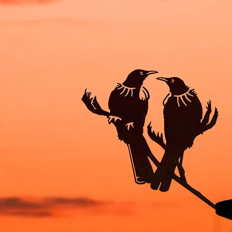 Metalbird double tūī silhouette