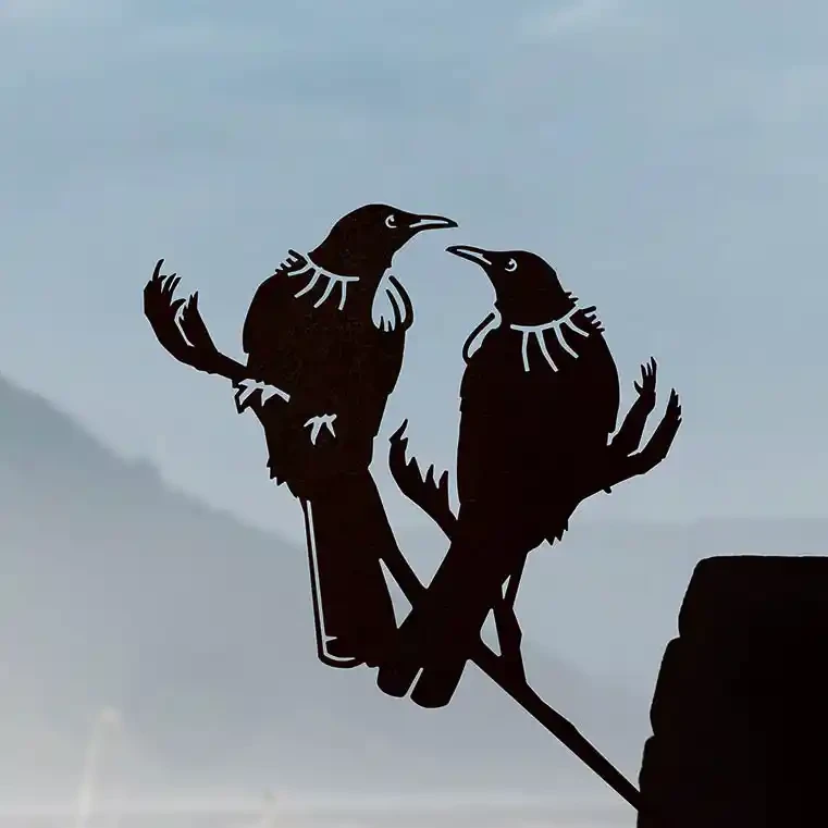 Metalbird double tūī silhouette