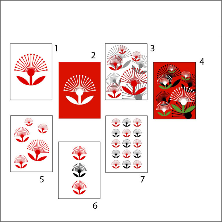 Pohutukawa cards Xmas cards